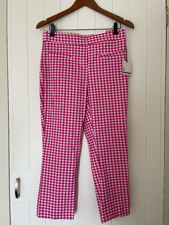 Jules & Leopold Pants - Jules & Leopold pink gingham capri stretch pants - sz S/M